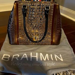 Brahmin satchel gorgeous croc print
